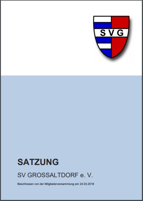 Titelblatt der Satzung des SV Großaltdorf mit Link zur Satzung als PDF-Datei (535 KB)